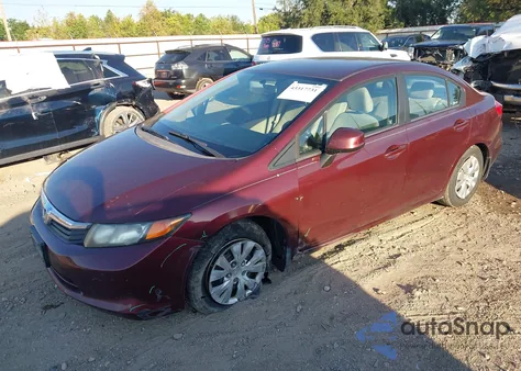 2012 Honda Civic Lx from USA, damaged, VIN 19XFB2F5XCE079661